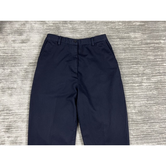 Lands End Pants Womens 6 Blue Chino Khaki Straight‎ Leg Casual - Picture 2 of 12